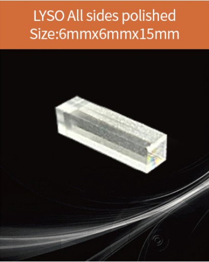 LYSO Ce scintilltion crystal, Cerium doped Lutetium Yttrium Silicate scintillation crystal, LYSO Ce scintillator crystal, 6x6x15mm